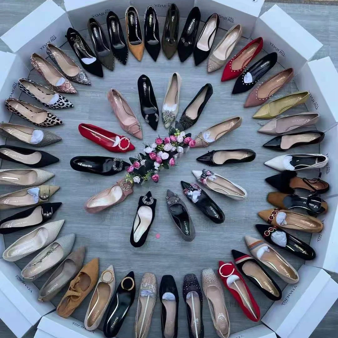 

2021Wholesale Elegant Sexy Ladies High Heel Pumps Single Flat Shoes for Women office work shoes, Multiple colour