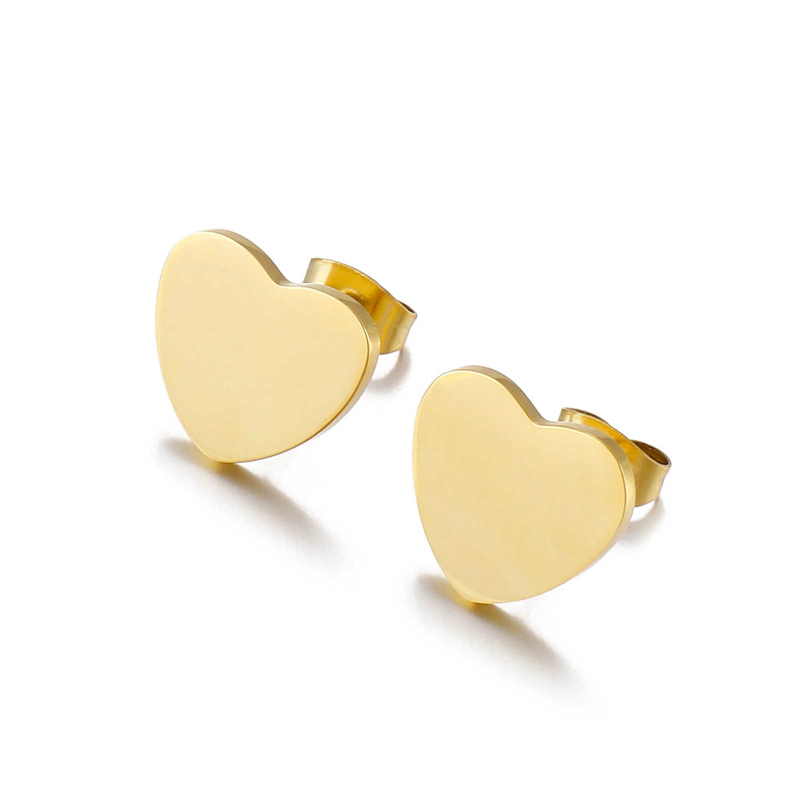 

Wholesale Office/career Heart Earrings 18K Gold Plating Women Stainless Steel Jewelry Earrings