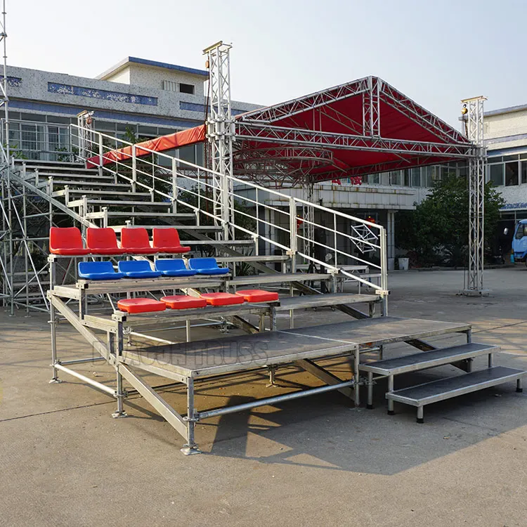 Dragonstage Aluminum Hot-Sale Chorus Bleacher Tapered Standing Folding ...
