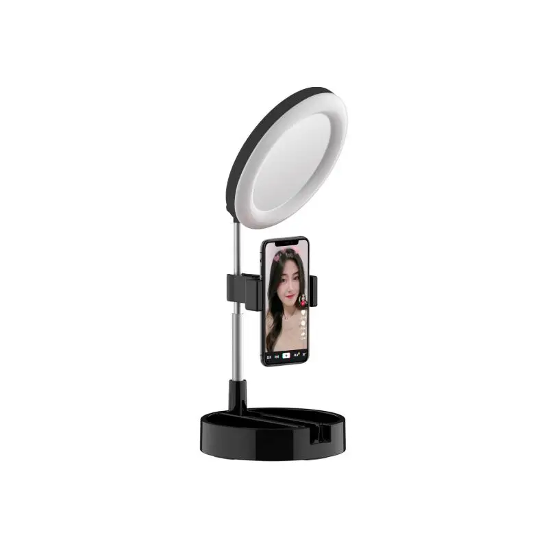 

Utwo Foldable 6 inch G3 LED Ring Light With Stand Phone Holder Three color fill Light Source beauty Live Broadcast Equipment