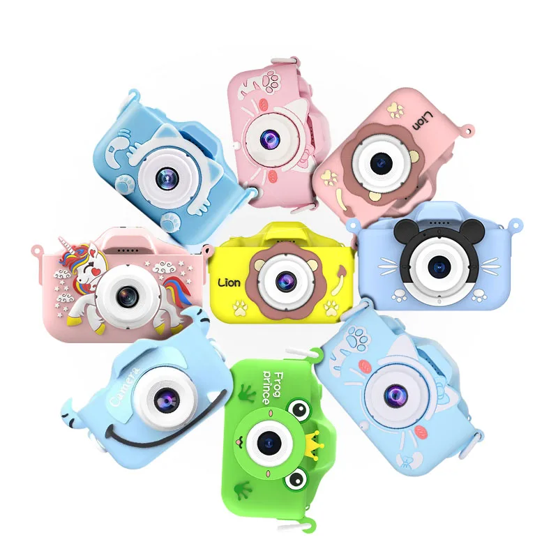 

Kids Camera 2000W 1080p HD Children Digital Video Cameras Built-In Games Cute Cartoon Cat 2.0 Inch Mini Camera Gift Toys B1