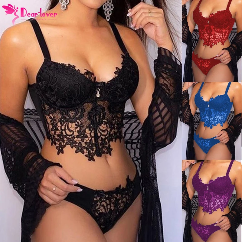 

Custom Private Label Factories Suppliers Vendor Hollow Out Crochet Lace Bra Set Ladies Erotic Sexy Women Lingerie