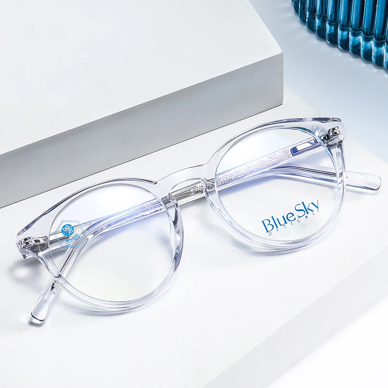 

In Stock Acetate Eyewear Man Frame Eyeglass Optical Super hot Anti Blue Light Bluelight Blocking 3D Shape Glass