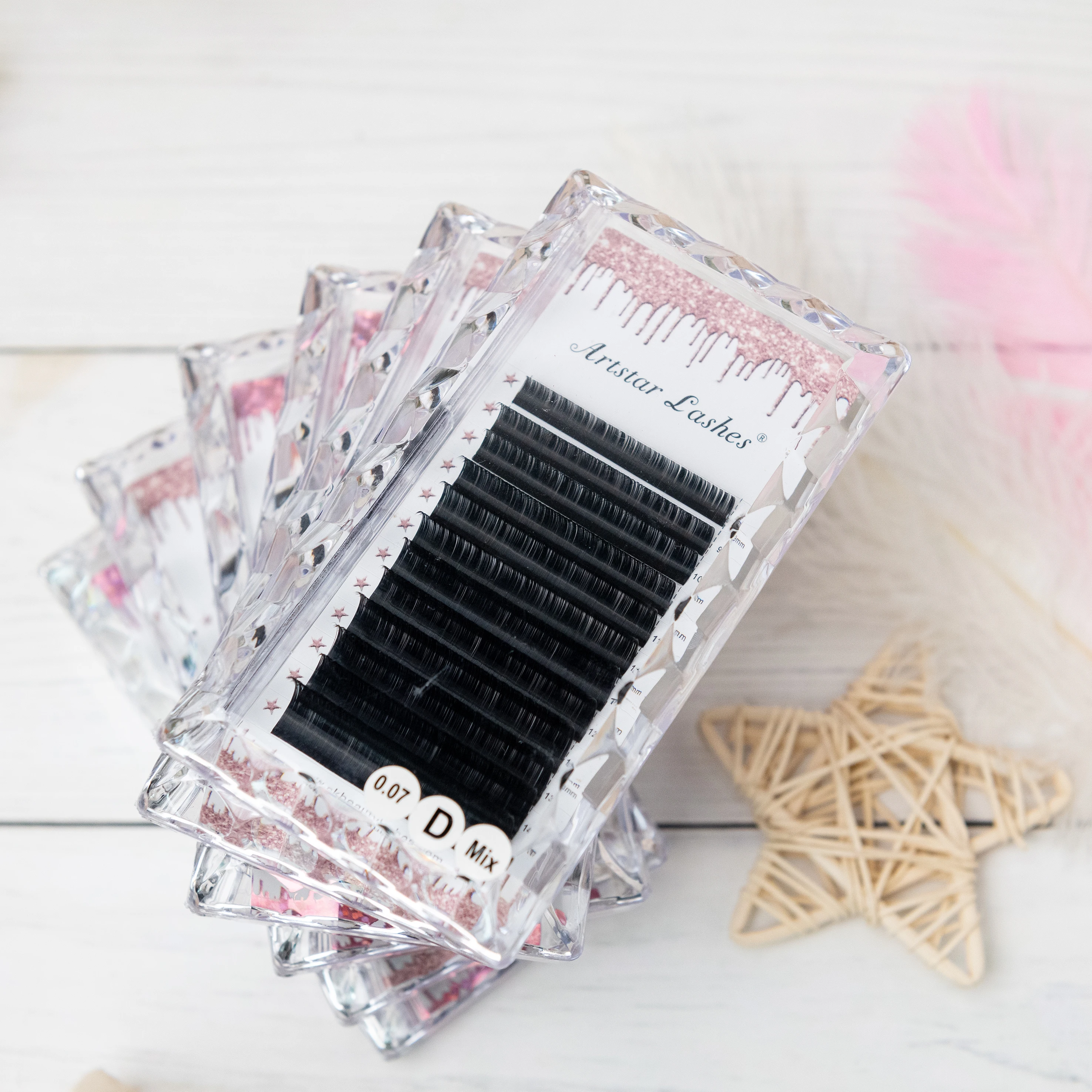 0.03 0.05 0.07 7-20mm Easy Fan Eyelashes Silk Mega Volume Auto Fan Laashes One Second Rapid Blooming Eyelash Extension