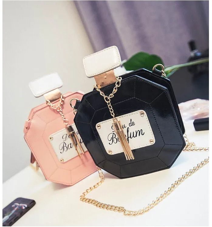 

2021 Women Handbag Fashion Party Women Evening Bags Leather Perfume Bottle Crossbody Bag Chain Mini Clutch Bag