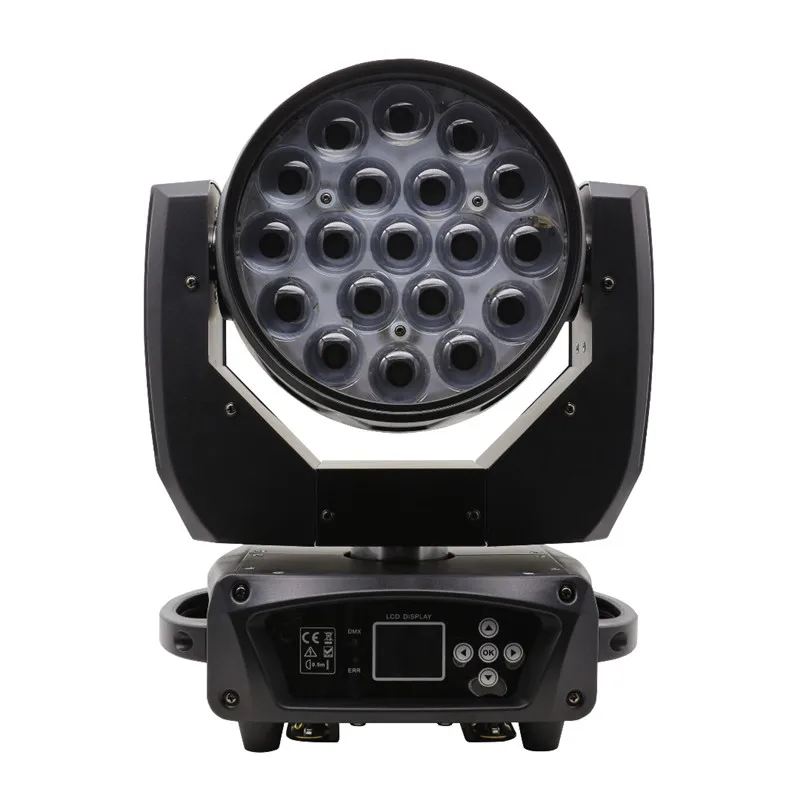 

free shipping 4+flycase 19x15w RGBW 4IN1 zoom wash moving head stage light led beam wash moving head beam dj lighting party show