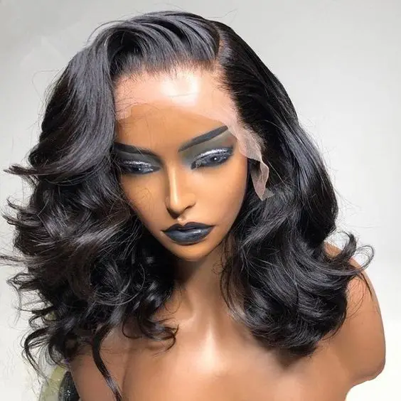 

100% virgin 13x4 HD Transparent Lace Front Human Hair Wigs Cuticle Aligned Hair Wig