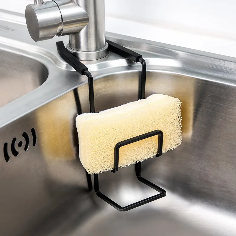 

Punch-free double-layer kitchen faucet sponge holder drain soap holder