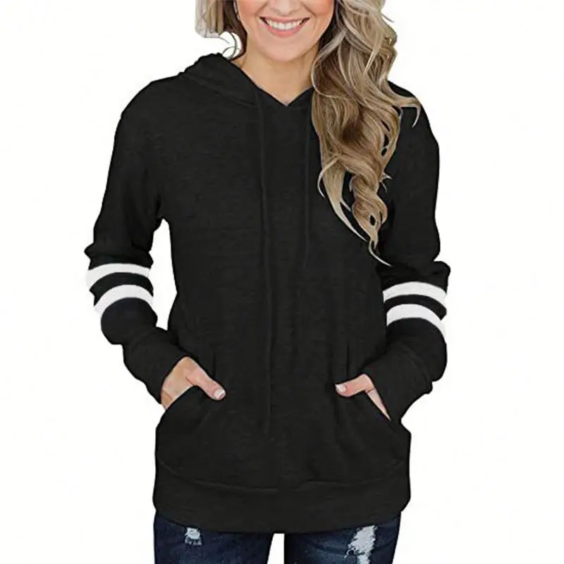 

Cotton polyester long sleeve women's hoodies pullover sweatshirts