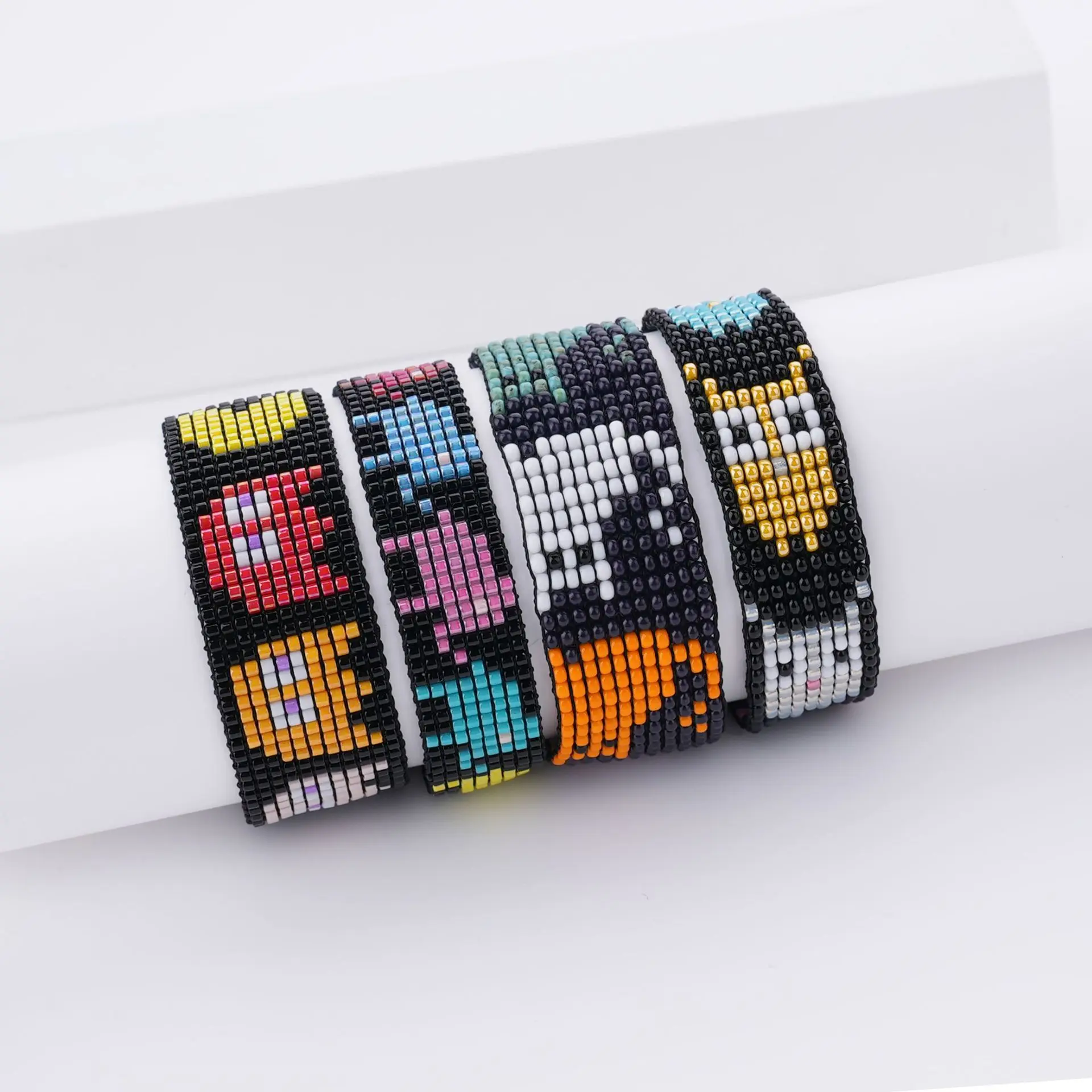 

Multicolor Seed Bead Woven Bracelet Fashion Jewelry Cartoon Owl Animal Boho Bracelets For Women