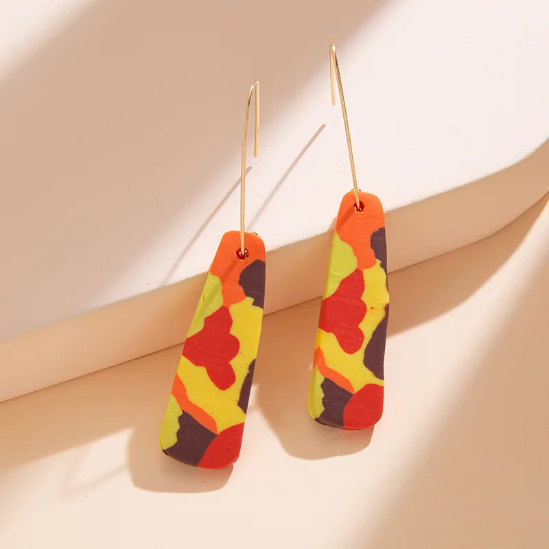 

OUYE women polymer clay fashionable wholesale jewelry fashion earrings trend earrings 2021 handmade clay earings for women 2020, Colorful