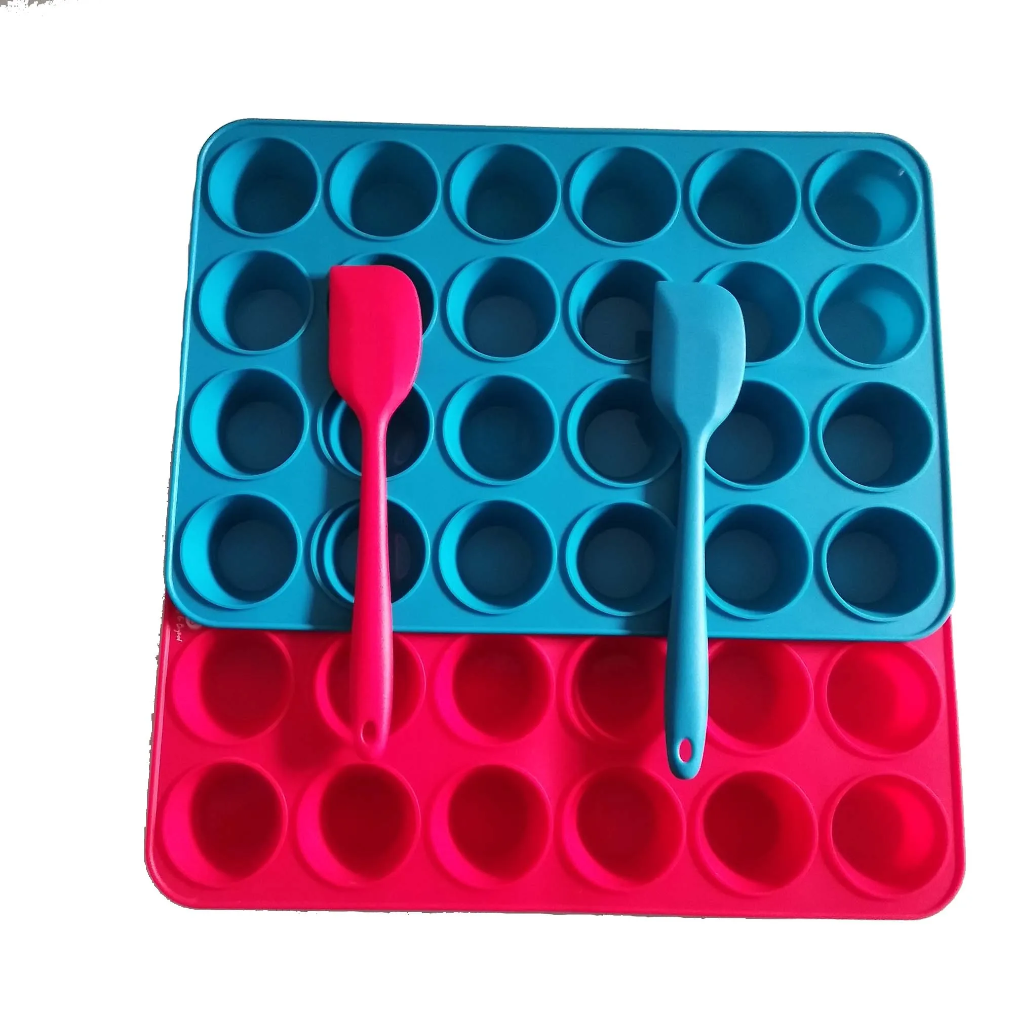 

Silicone Mini Muffin & Cupcake Pan - 24 Cups Mold & oval cake, Pantone color