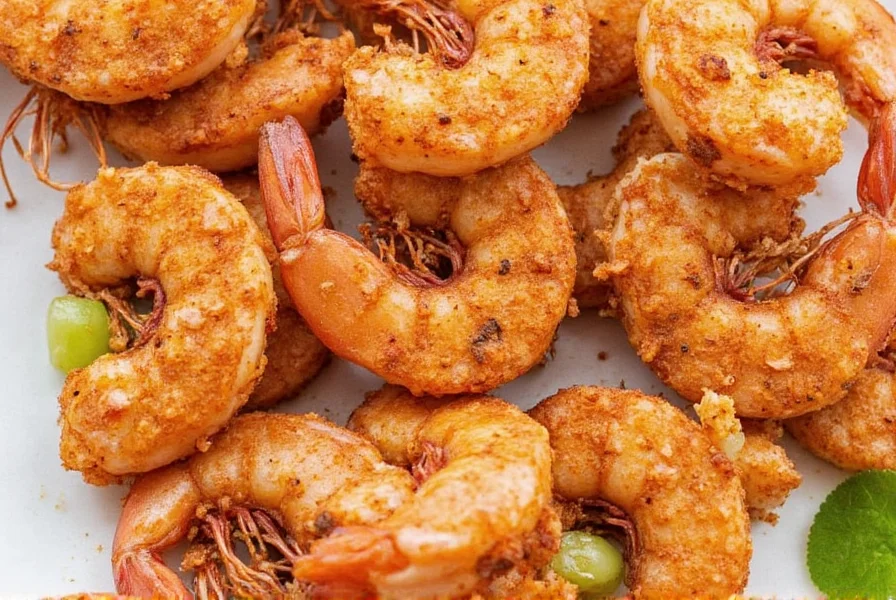 Shrimp Marinating with Rub