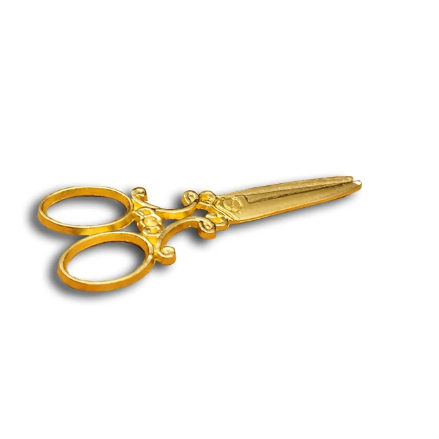 

Exquisite and elegant zinc alloy gold plating decorations accessories phoney scissors pendant