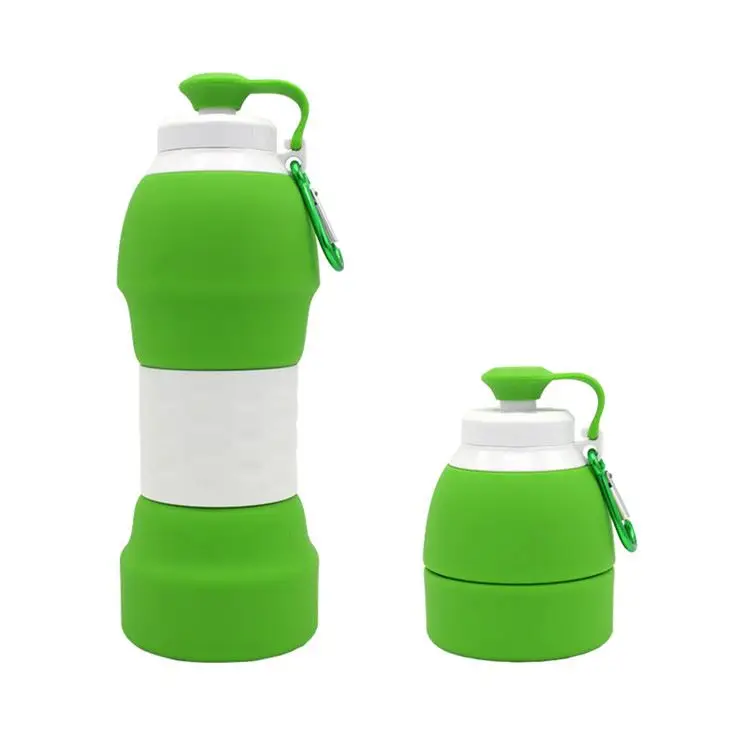

Wholesale Portable Retractable Travel Bpa Free Outdoor 500Ml Water Bottle Sport Foldable Collapsible Silicone Water Bottle, Gray, red, green, purple, orange, sky blue, coffee