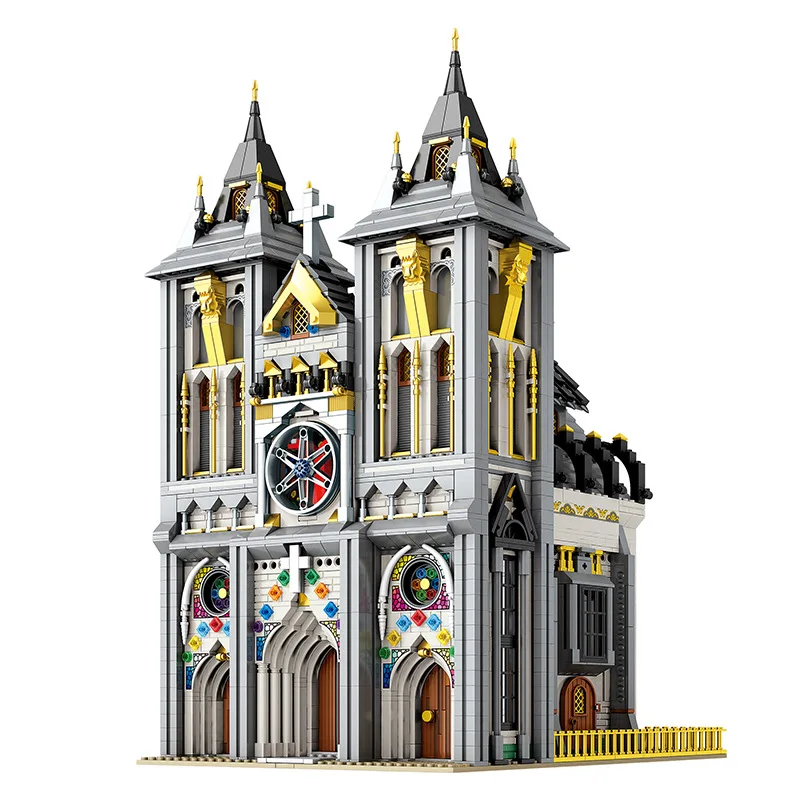 

Rebrix 66027 European Century: Churches Famous Street View Building Blocks adult assembly decoration model gift