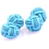 customized twin coloured knot cufflinks silk