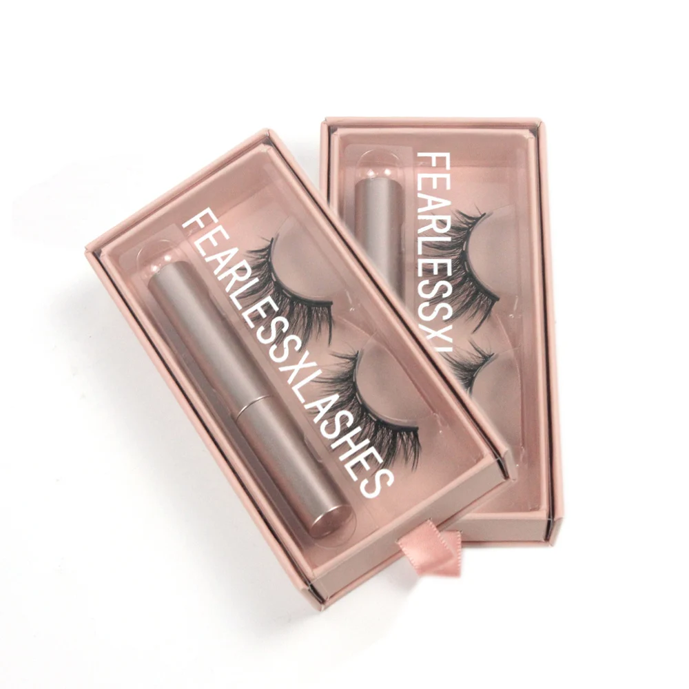 

MEF06-W002 2021 New Arrival Customize 8D Magnetic False Lashes Partner Set Glue Free Magnetic Eyelashes, Natural black