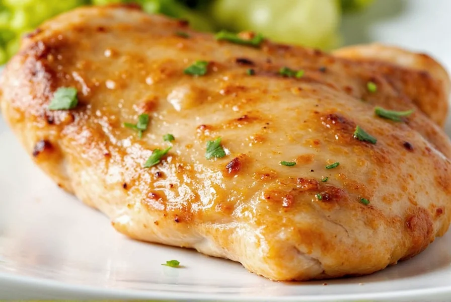 Brined chicken breast on a cutting board