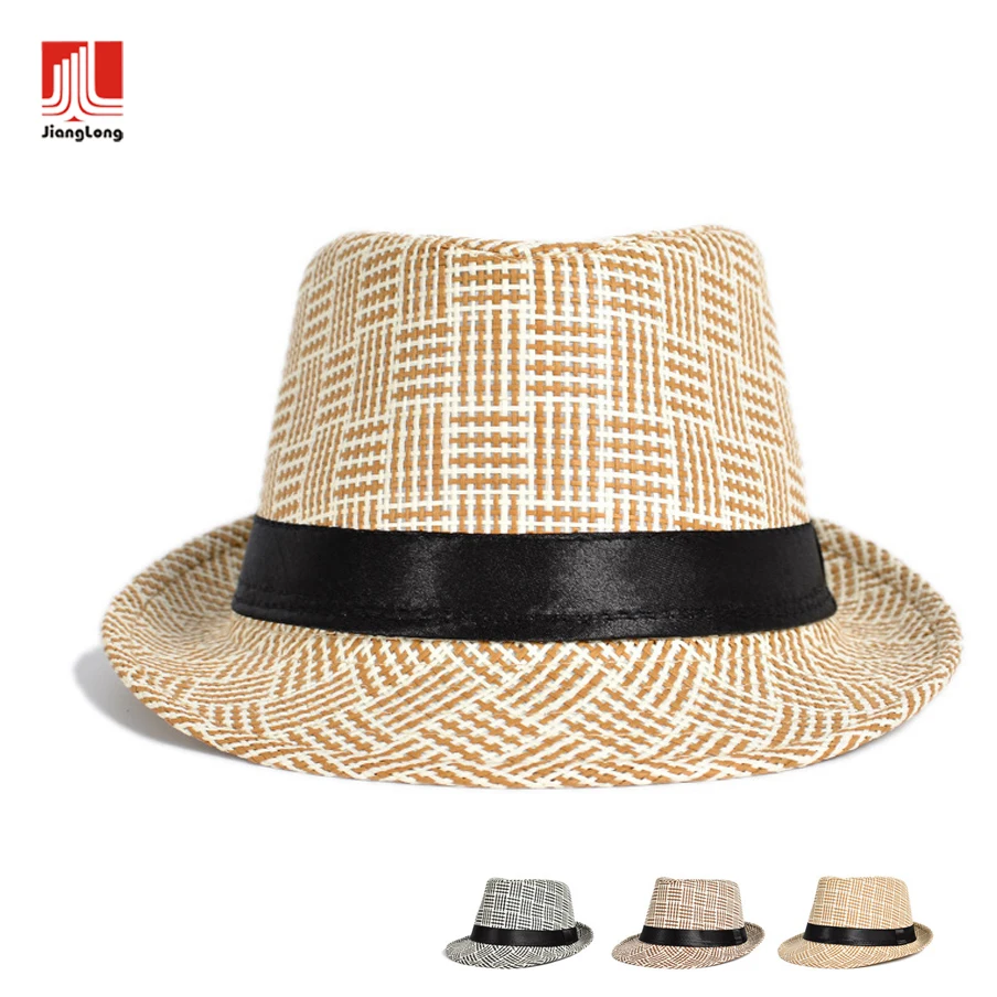 

Linen Hat Men Elderly Jazz Hat Outdoor Sun Visor Cap Roll Edge Seaside Headgear Sunshade Wide Brim Caps Beach Straw Hats For Men