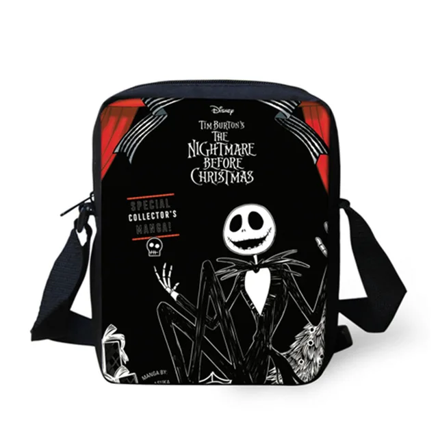 
Jack Skellington Print Messenger Bag Nightmare Before Christmas Crossbody Bags Female Handbag Shoulder Bags Set 