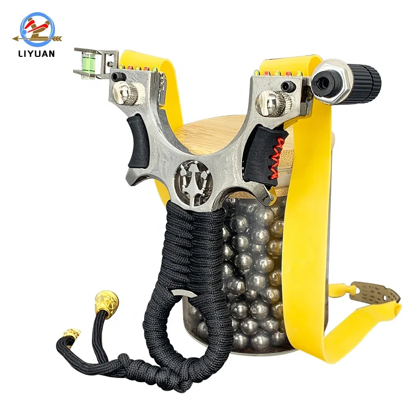 

Hot wholesale slingshot rubber band flat sling aiming shooting slingshot powerful metal infrared maserati hunting catapult, As picture