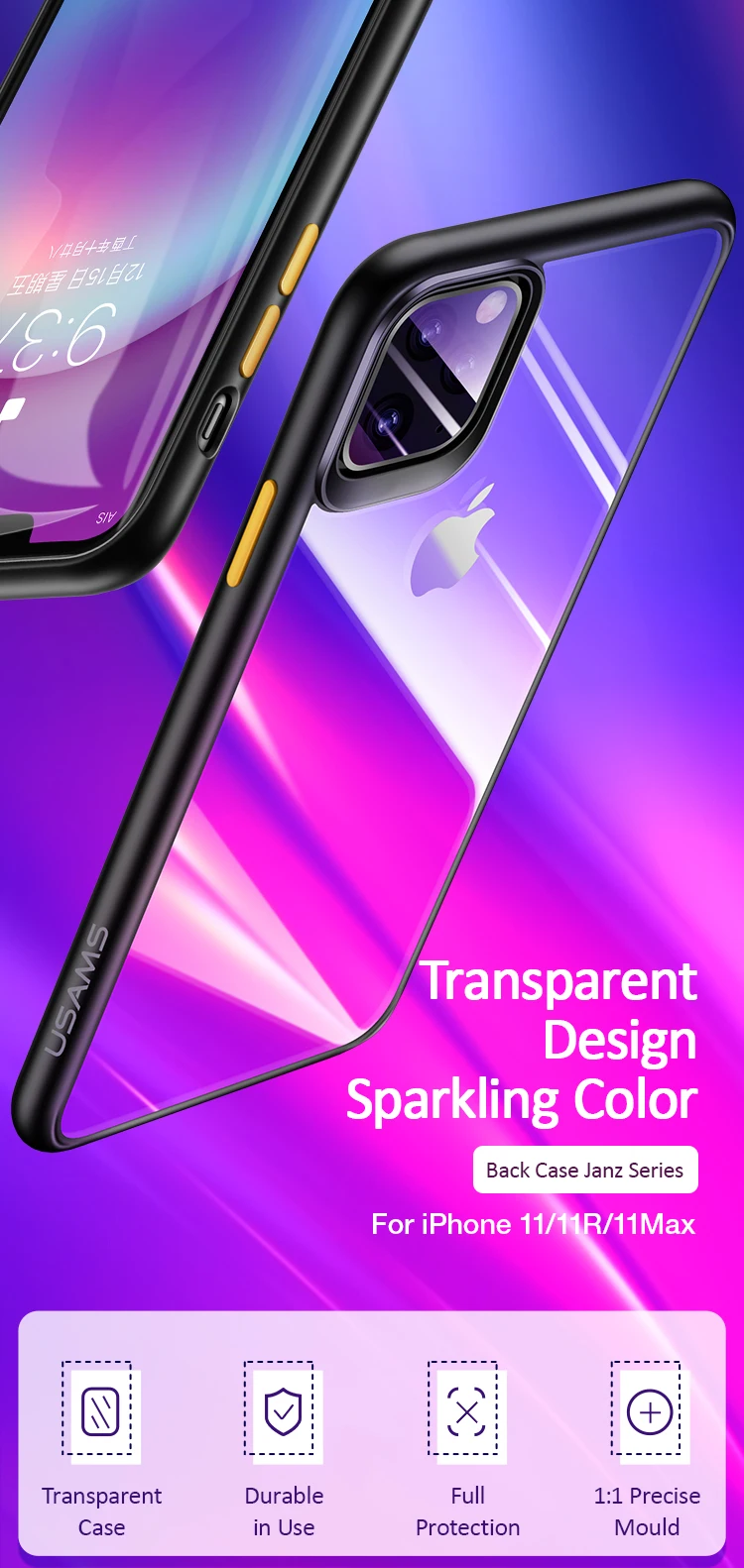 USAMS Soft TPU Back Cover Phone Case for iphone 11 pro case