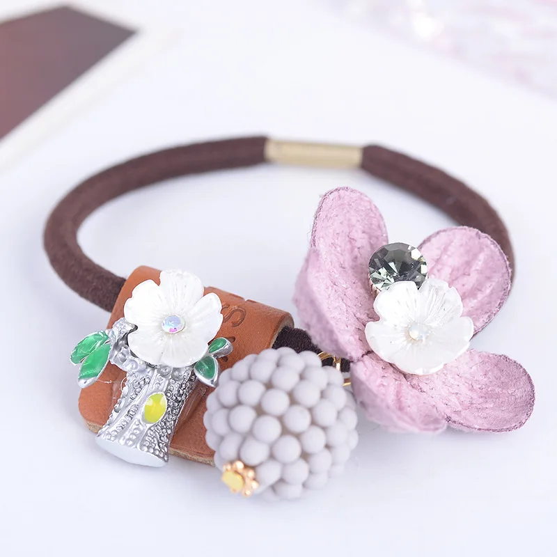 

Cartoon Tiara Hair Ring Hair Rope Simple Solid Color Cute Hair Like Rubber Band, Picture