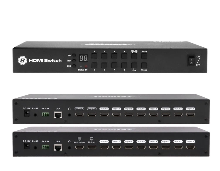 

TESmart High Quality input 8 output 2 HDMI Splitter Switch Mulit-View Display 4K30Hz HDMI Switch