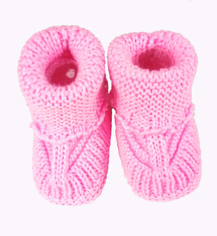 

Hand crochet knit baby shoes, Multicolored