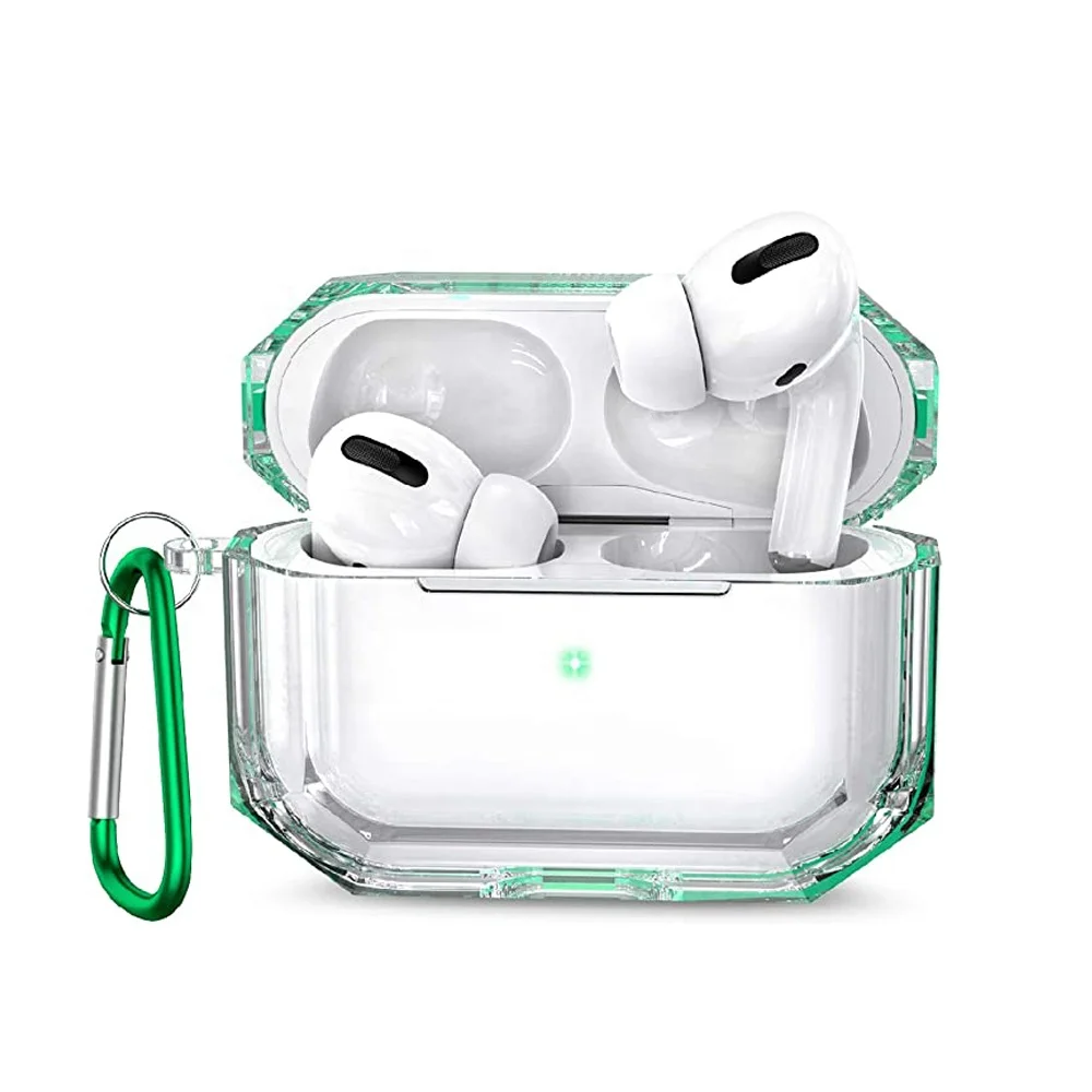 

Air Armor Carrying Case for AirPods Pro TPU Clear Ear Hook Earbuds 2020 for Airpods 1 2 3 Case Transparent Impact