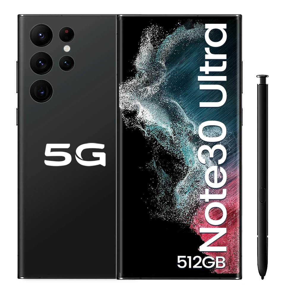 

Hot Selling NOTE 30 ULTRA 16GB+512GB 7.2 Inch full Display Android 10.0 Mobile Cell Smart phone Android Phone, Black white red green
