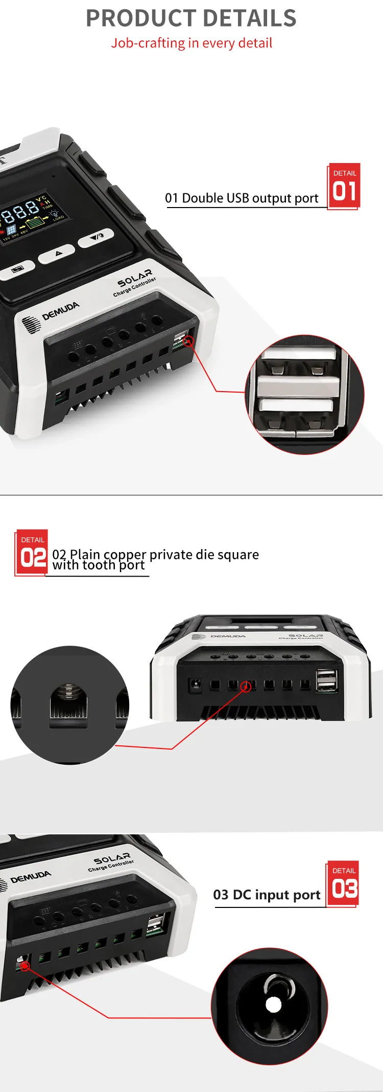 High Quality voltage 10A20A30A40A50A60A 12v24v48v MPPT solar charge controller