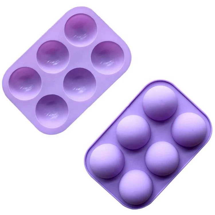 

DIY ice tray mold 6 small semicircle silicone cake mold Jelly scented candle plaster mold