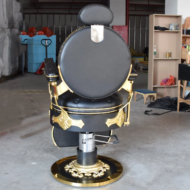 Brown Leather Hydraulic Shaving Chair Beauty Salon Equipment High