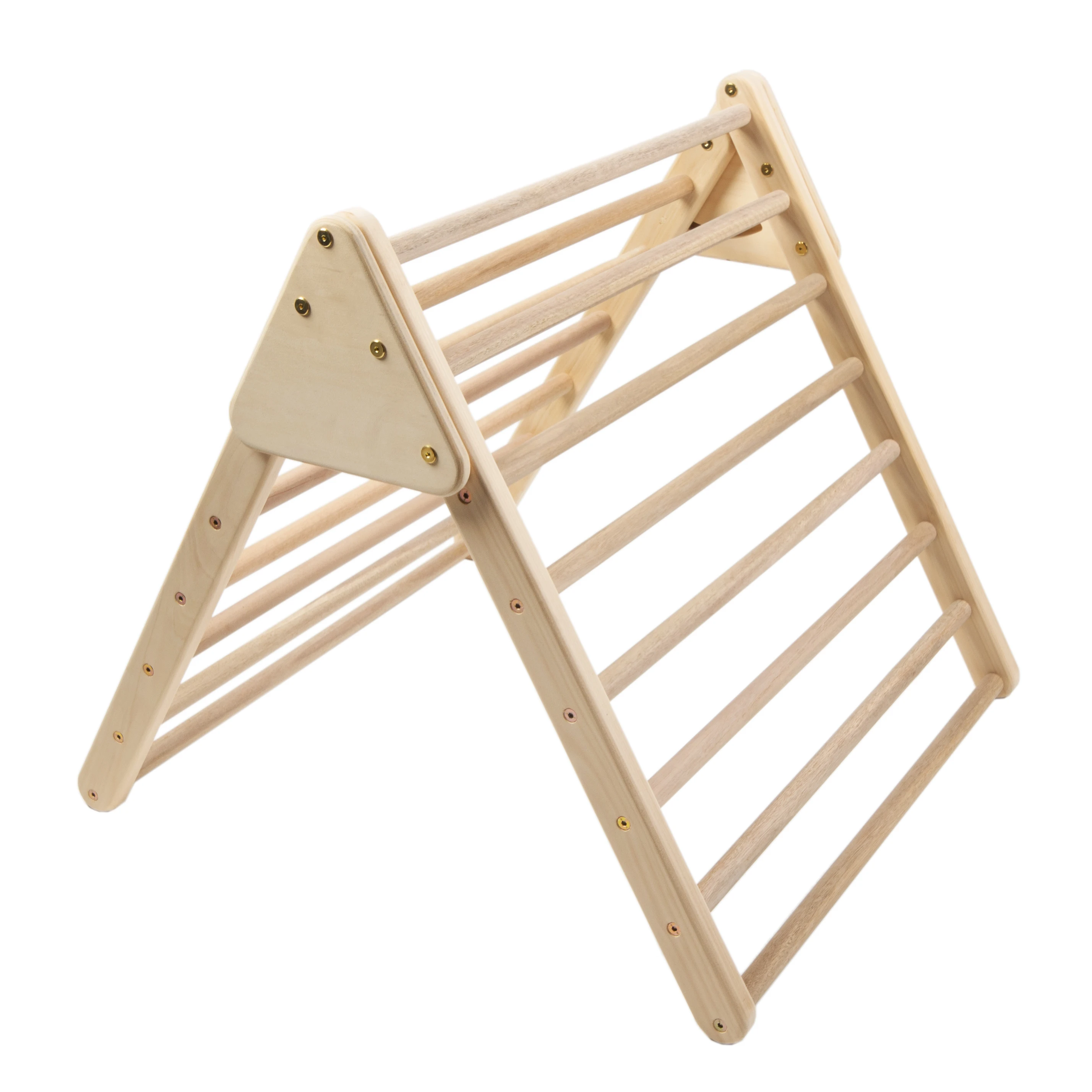 

LM KIDS Cheap montessori playground price wooden children toys unpainted folding pikler for kids, Natural