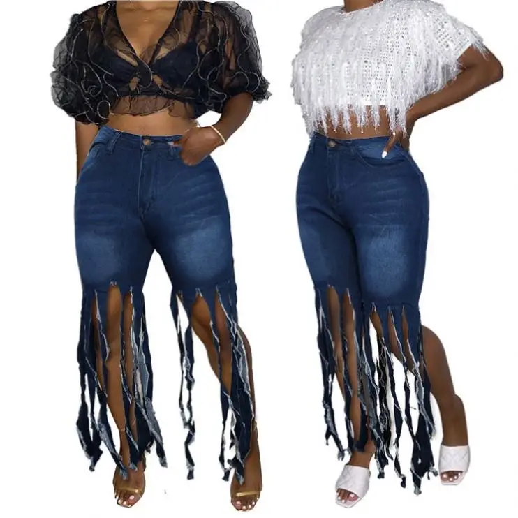 

MISSMOEN Good Quality With Zip Fly Tassel Women Clothes 2021 Women Jeans Pants Ladies Denim Pants