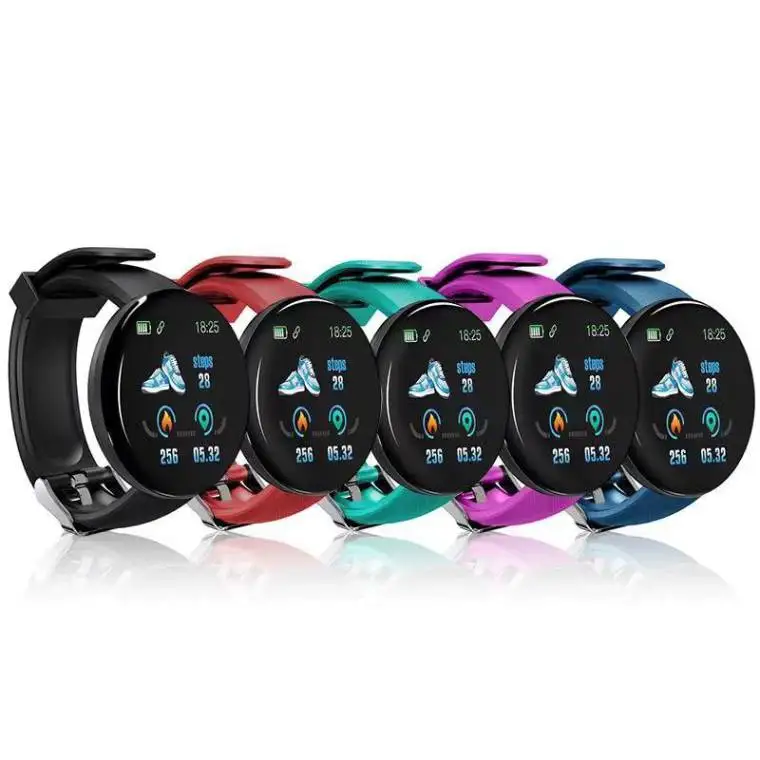 

2020 New Waterproof Sports Fitness Blood Pressure Smart Watch d18