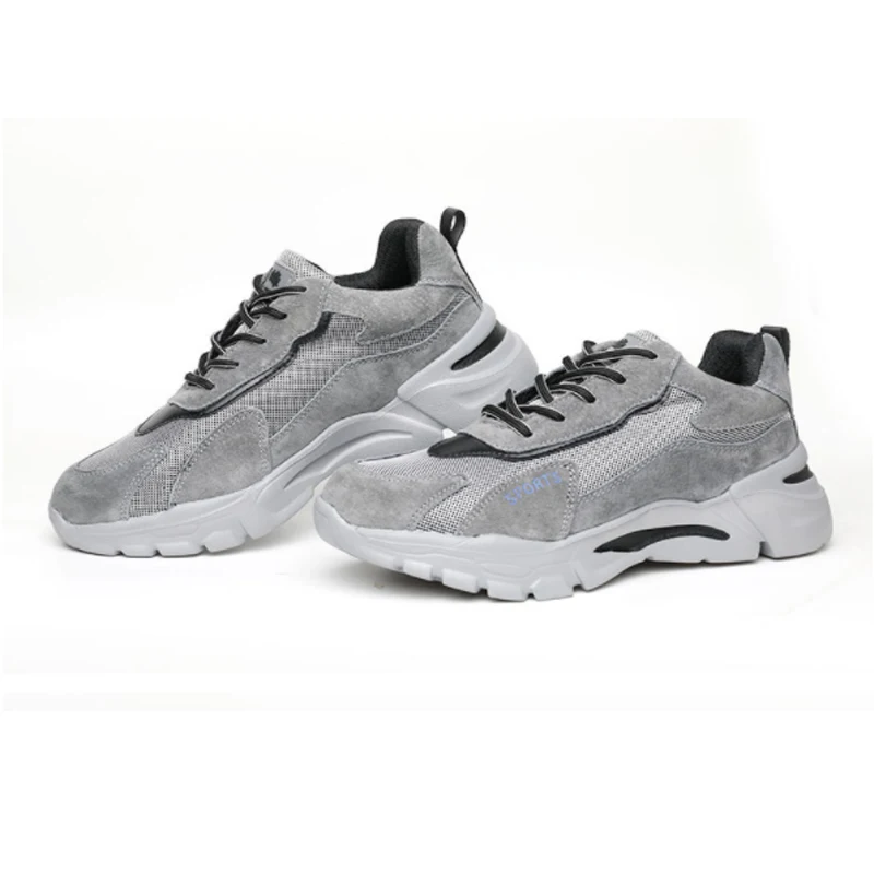 

Non-slip Wear-resistant Lightweight Sneakers Indestructible Plastic steel Shoes Women's Work Shoes Safety Shoes, Grey