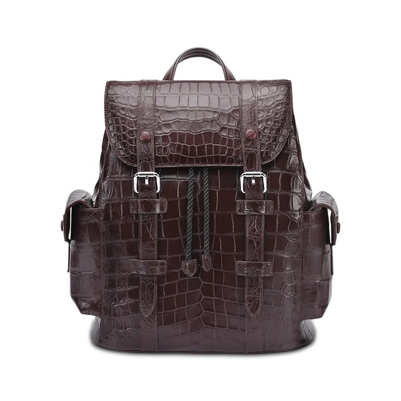 

In stock men's crocodile bags crocodile skin backpack men's crocodile bags