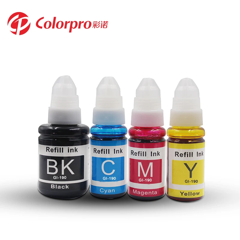 
Good quality 4 color ink GI-190 for Pixma G1000 G2000 G3000 printer dye ink 70ml/135ml 