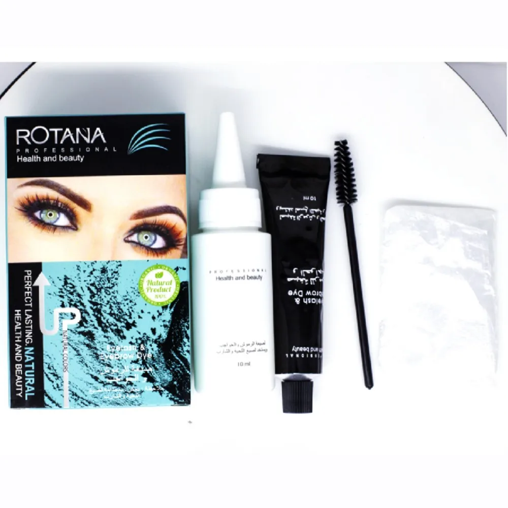 

Custom logo long last brow tint brow henna dye eyebrow and eyelash dye color kit