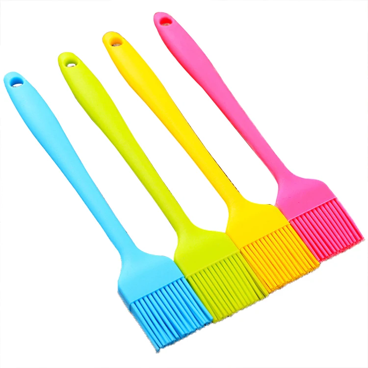 

1pc Food Grade Easy to clean Soft Heat Resistant Silicone BBQ Brush Oil Brush, Customized