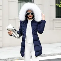 

Winter Female Long Jacket 2018 Winter Coat Women Fake Fur Collar Warm Woman Parka Outerwear Down Jacket Winter Jacket Women Coat