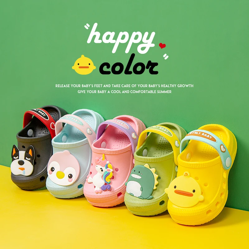 

Cheerful Mario Kids Clogs Toddler Sandals Boys Girls Slipper Summer Kids Lightweight Children Sandals Non-Slip Garden Shoes