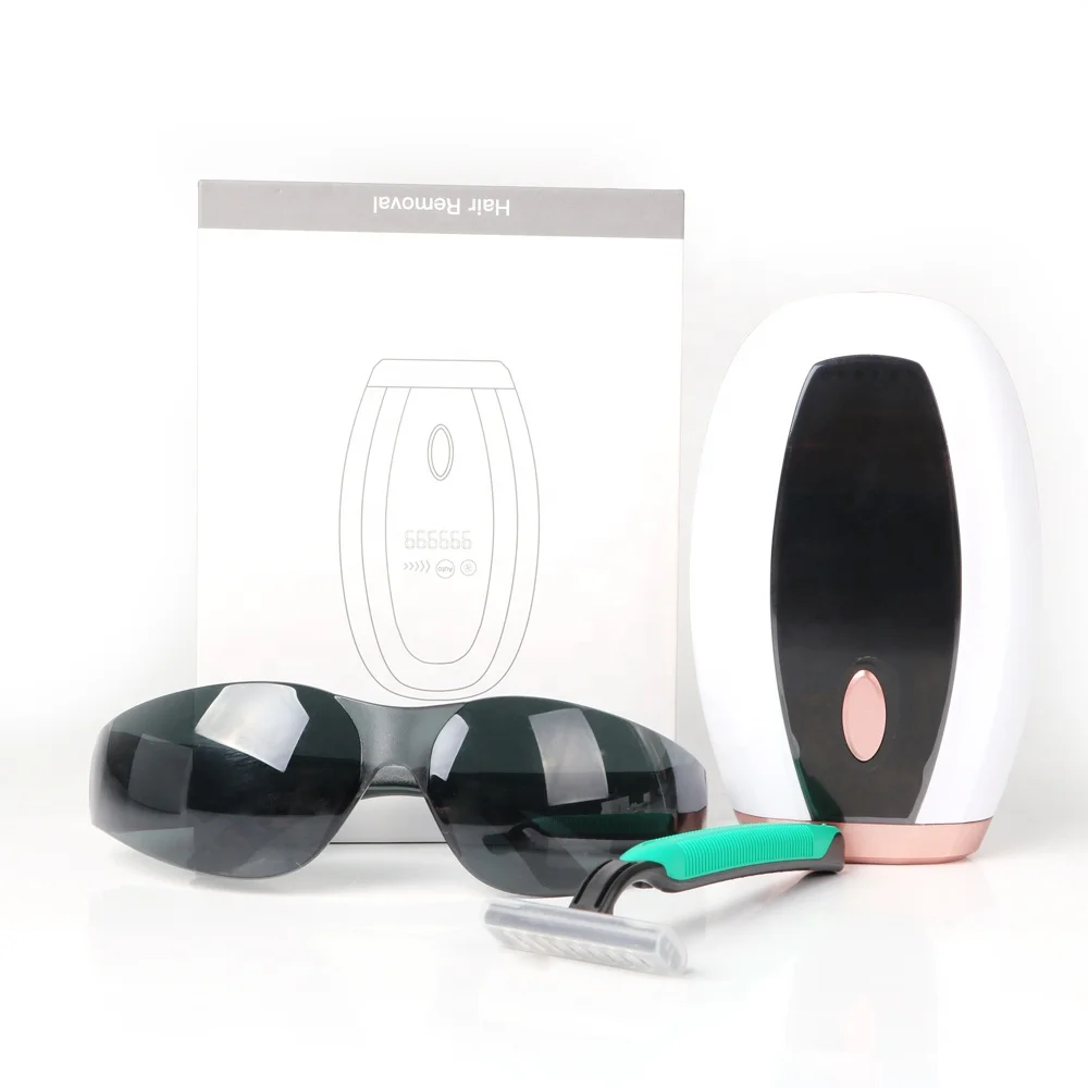 

IPL High Quality Woman Home Use Painless Portable Laser Hair Removal Device, White