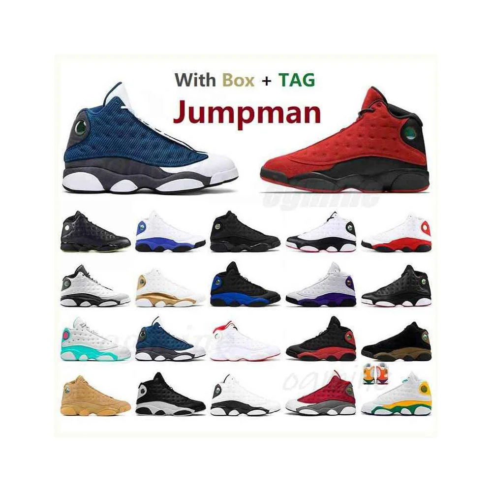 

With Box Jumpman New js13 13s Mens Women Basketball Shoes Playground Hyper Royal Bred Flint He Retro Sports Sneakers Shoes