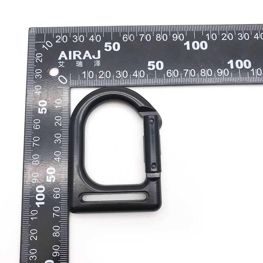 BT-Z523 Zinc Alloy Black D-type Buckle Fitness Sport Safety Profile Hanging Suspension Training With Yoga Metal Hooks