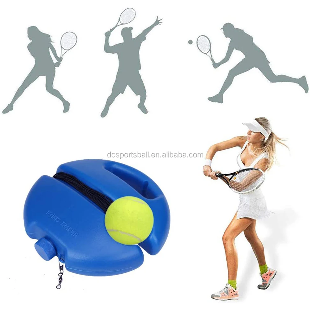 Solo Tennis Trainer Training Practice Rebound Balls Back Base Tool with Ball UK 