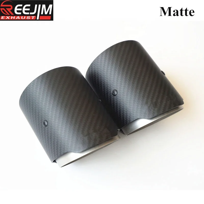 
4 Pieces Carbon Fiber Akrapovic Exhaut tips Auspuffspitze for BMW F87 M2 F80 M3 F82 F83 M4 Direct Fit Universal Fit Exhaust Tip 